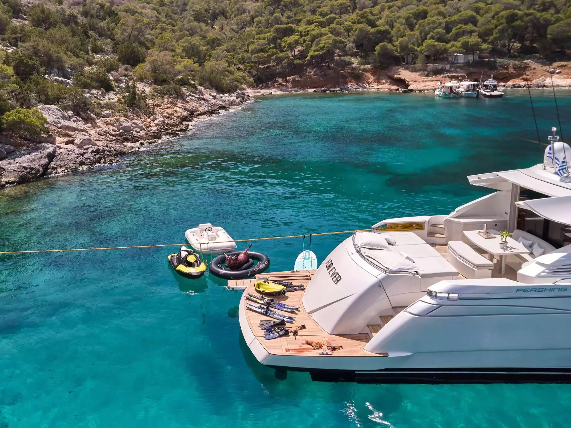 For Ever by Pershing - Special Offer for a private Motor Yacht Charter in Corfu with a crew