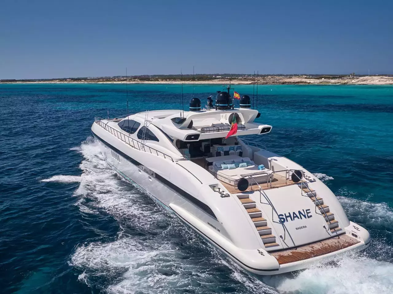 Shane by Mangusta - Special Offer for a private Superyacht Rental in Ibiza with a crew
