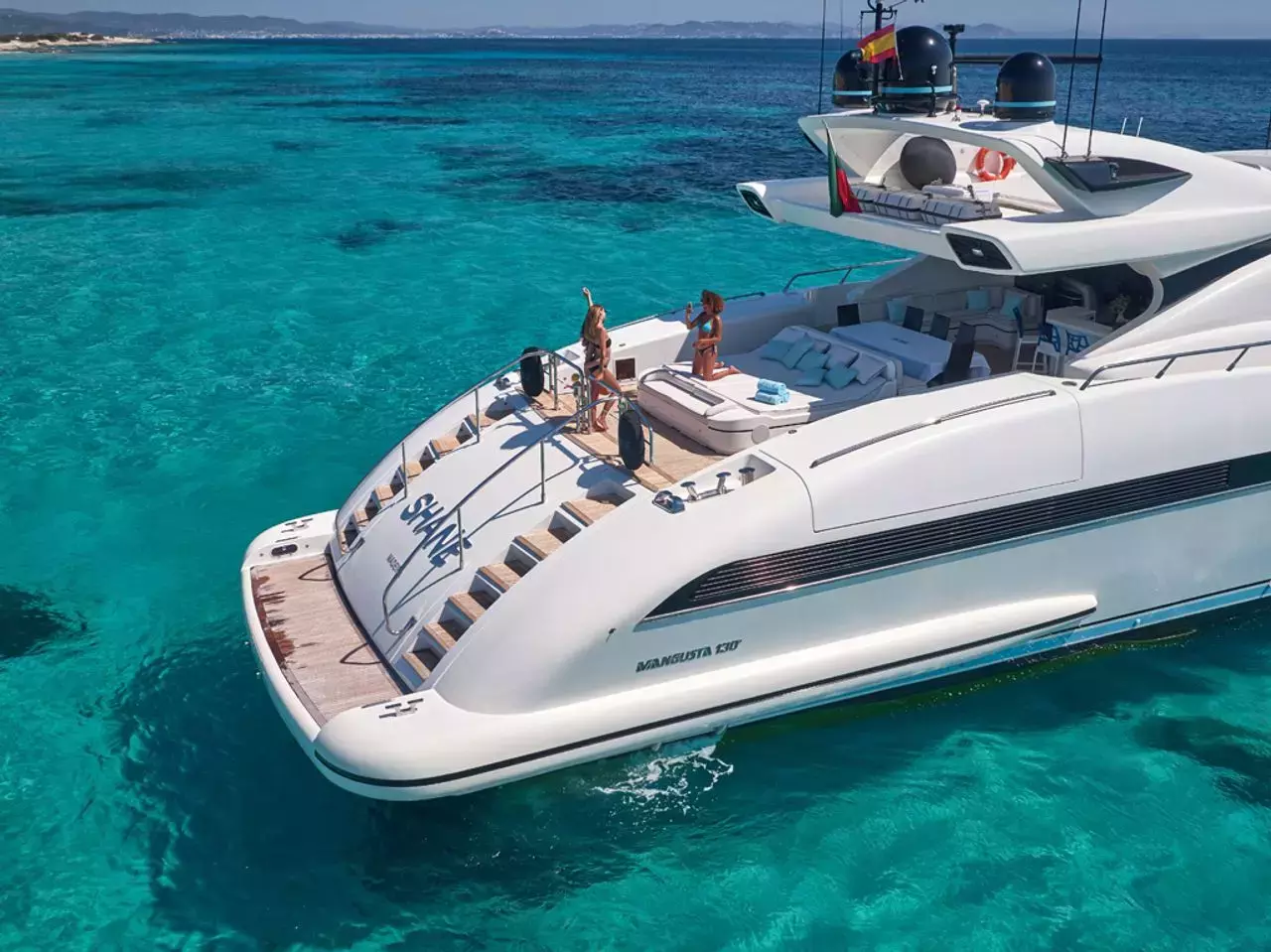 Shane by Mangusta - Special Offer for a private Superyacht Charter in Menorca with a crew
