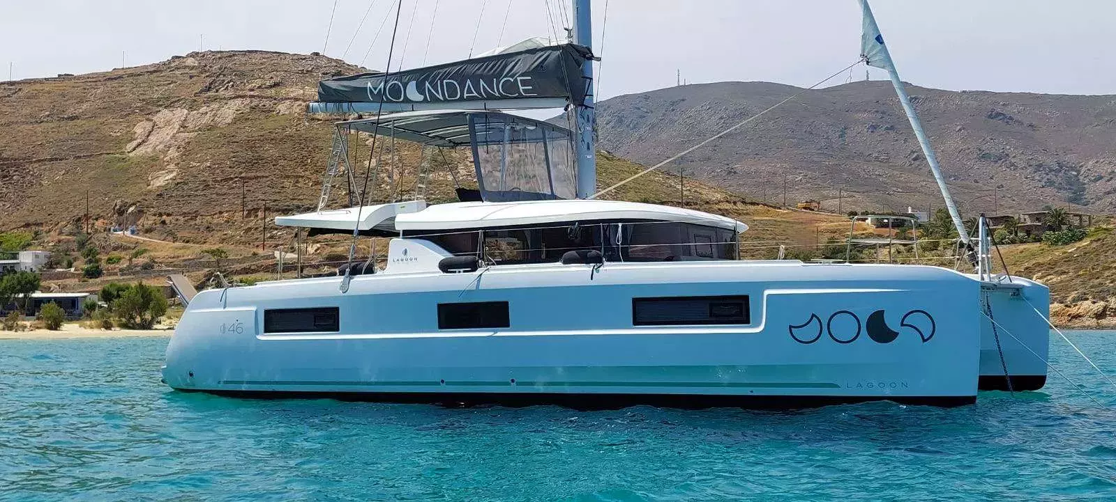Moondance III by Lagoon - Special Offer for a private Power Catamaran Charter in Mykonos with a crew