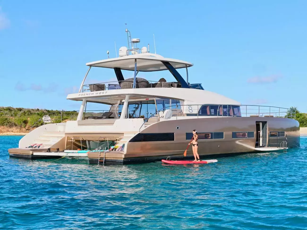 Frenchwest by Lagoon - Special Offer for a private Power Catamaran Rental in Simpson Bay with a crew