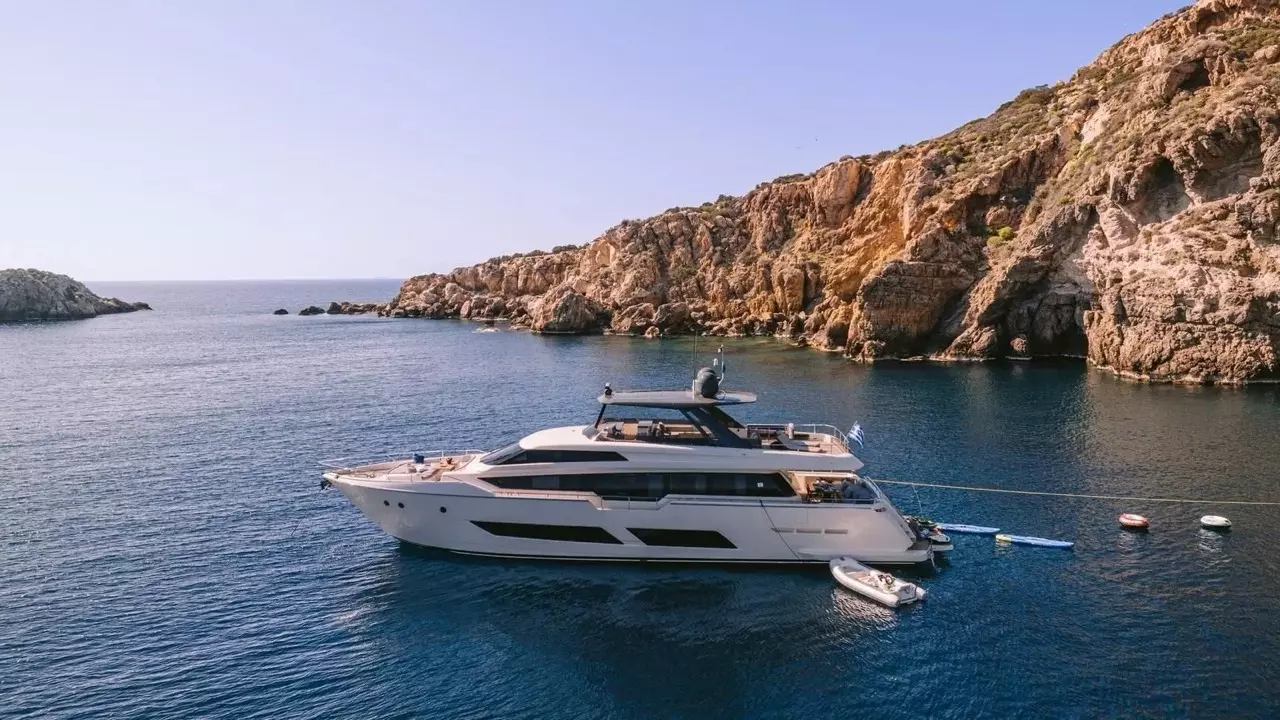 Anassa by Ferretti – Private Motor Yacht Charter in Lefkada – Special Offer at Boatcrowd